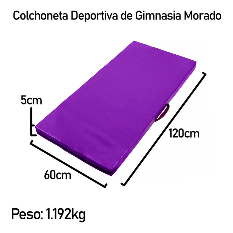 Colchoneta Deportiva Boomfit Ecocuero 120x60x5cm Densidad 80