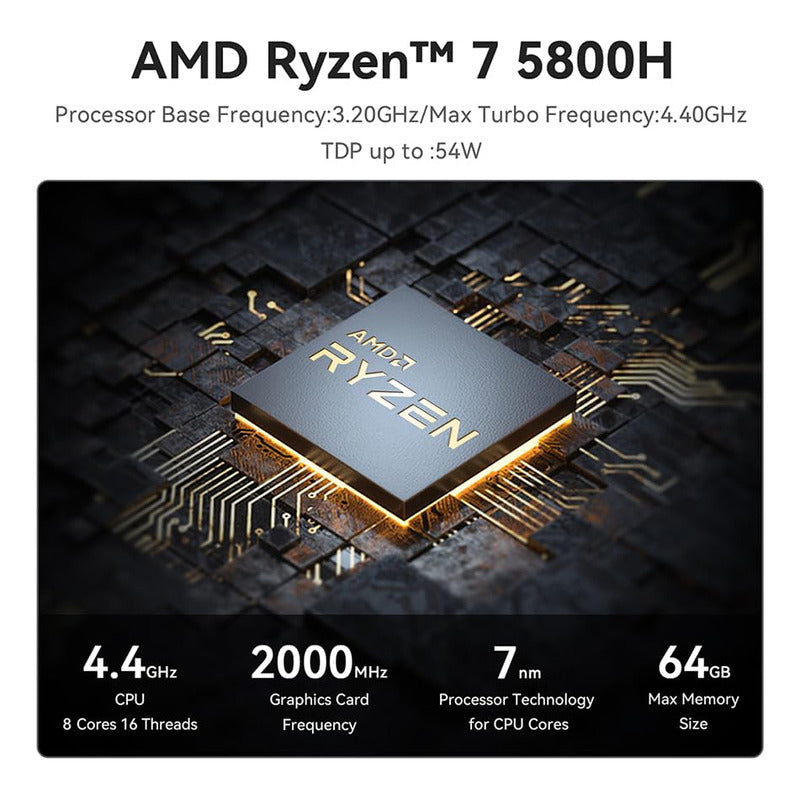 Mini Pc Beelink Ser5 Amd Ryzen 7 5800h 32 Gb Ram 500 Gb Ssd