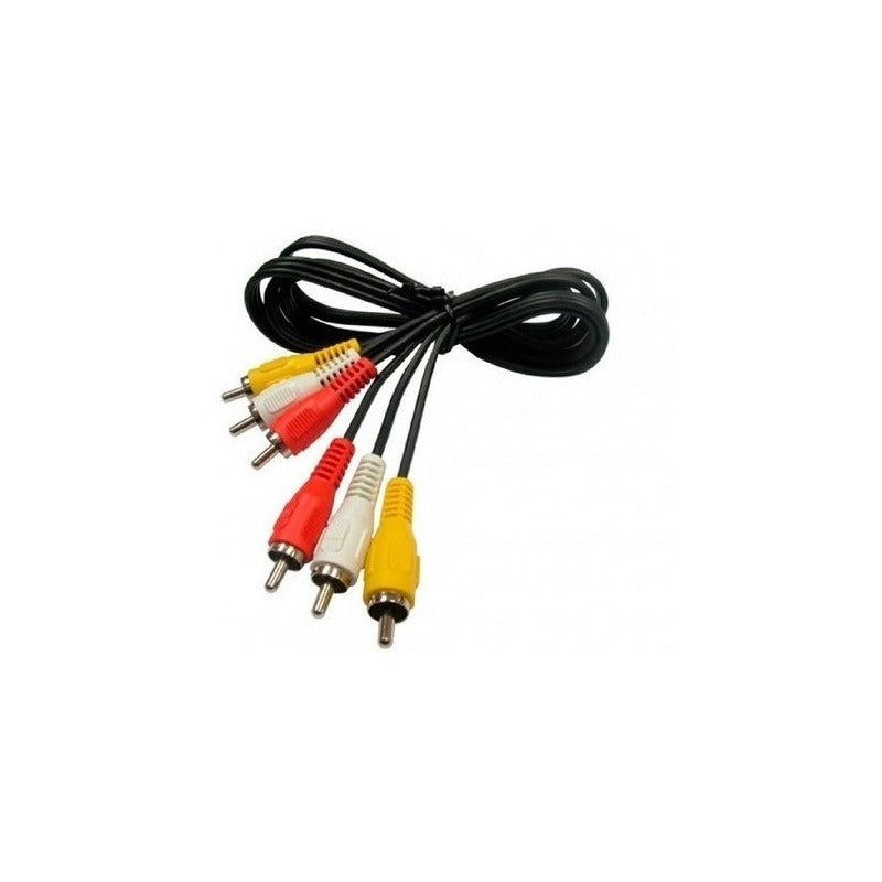 Cable De Video Rca 3x3 Audio Video 1.5 Metro Calidad Blister