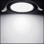 Foco Plafon Led Embutido Redondo 18w Luz Fria Borde Negro