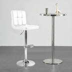 Silla Piso Bar Taburete Respaldo Ecocuero Altura Acolchados