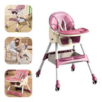 Silla De Bebé Comer Portátil Con Ruedas Kinder