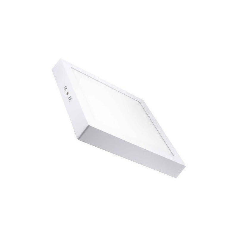 Pack 4 Foco Panel Plafon Sobrepuesto Cuadrado 12w Luz Calida