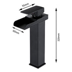 Llave Monomando Grifo Lavamanos Estilo Cascada Moderna Acero Inoxidable