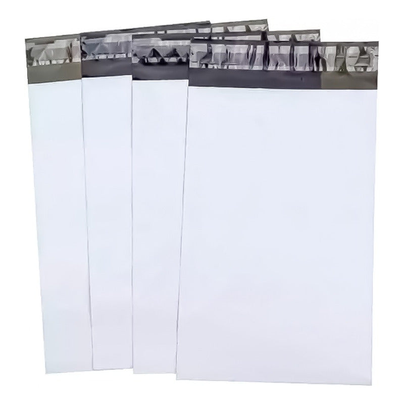 Pack 100 Bolsas Courier Embalaje Blanca Autoadhesivo 45x60cm