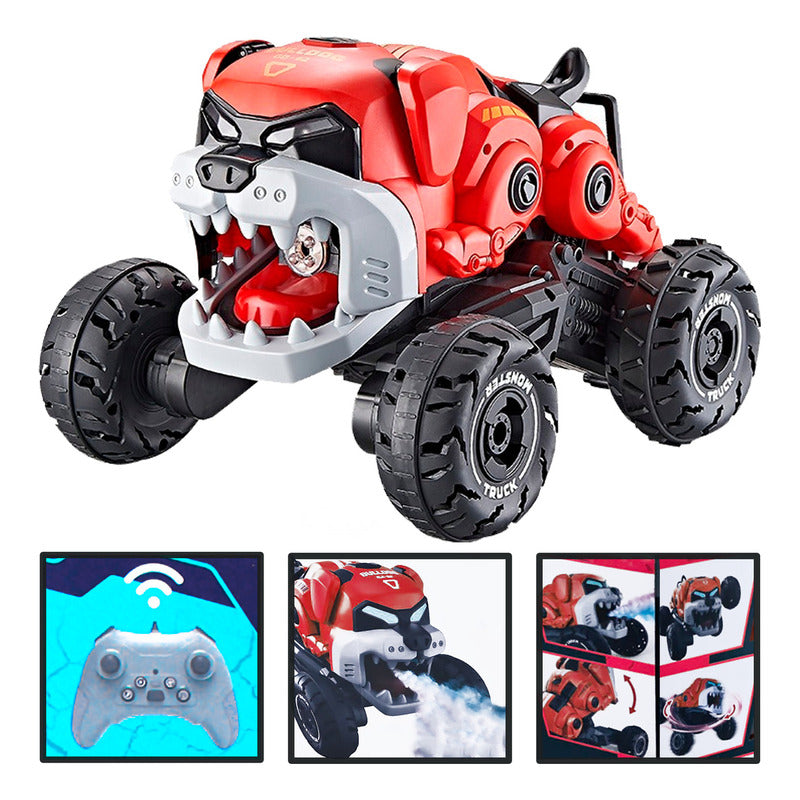 Auto a Control Remoto Bulldog Piruetas Humo Musica 360° 4x4