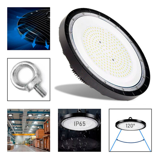 Foco Led Industrial 100w Plafon 6500k Techo Luz Fria 120g