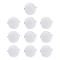 Pack 10 Foco Panel Plafon Led Embutido Redondo 18w Calida