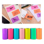 7 Rollos Papel Adhesivo Impresora Térmica Colores 57x30mm