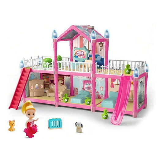Casa De Muñecas Infantil Mascotas Muebles De 115pcs