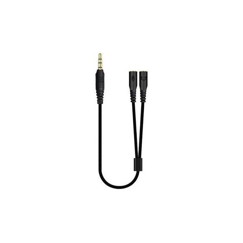 Adaptador Audio Microfono 2 Aux Hembra A 1 Aux Macho 3.5mm