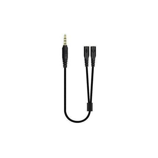 Adaptador Audio Microfono 2 Aux Hembra A 1 Aux Macho 3.5mm