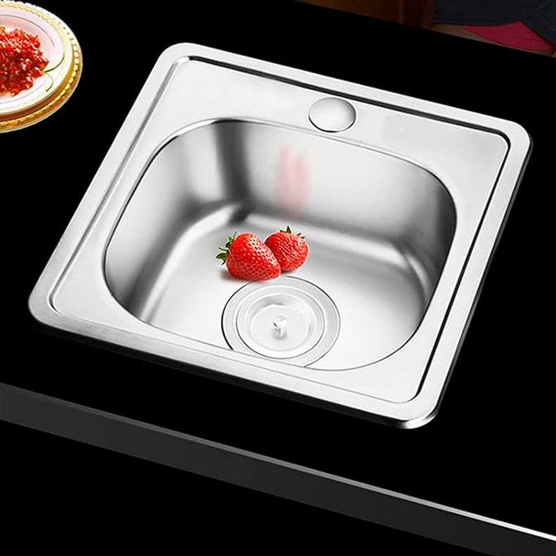 Lavaplatos Empotrado 38x38 Clasico Acero Inoxidable Cromado