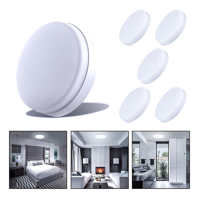 5 Foco Plafon Frameless Led Techo Sobrepuesto 36w Luz Fria