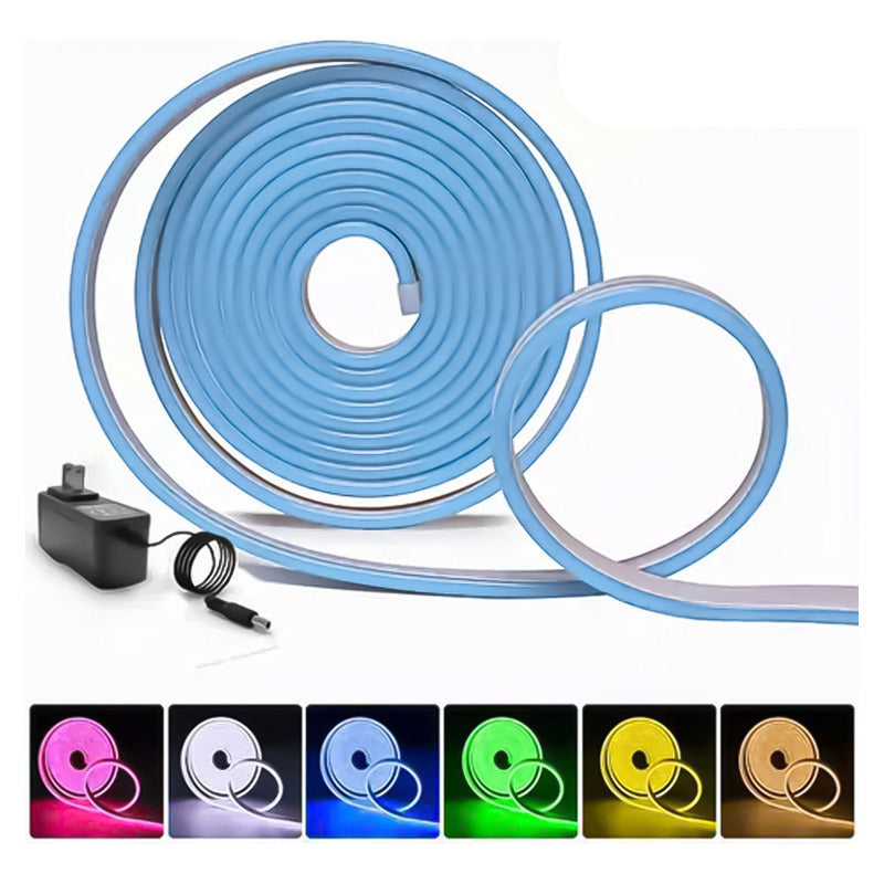 Cinta Led Tira Neon Flex De 5 Metros Luz 12v
