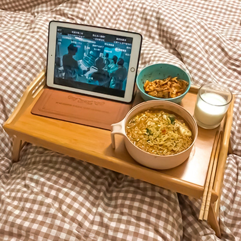 Bandeja Desayuno Cama Plegable Comida Notebook Mesa Madera