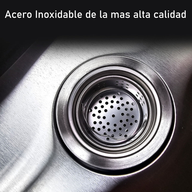 Lavaplatos 80x50cm Con Llave 2 Modos Acero 304 Lavavasos