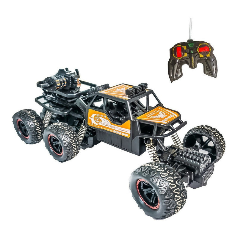 Auto A Control Remoto 6 Ruedas 4x4 Con Cañón Lanzador