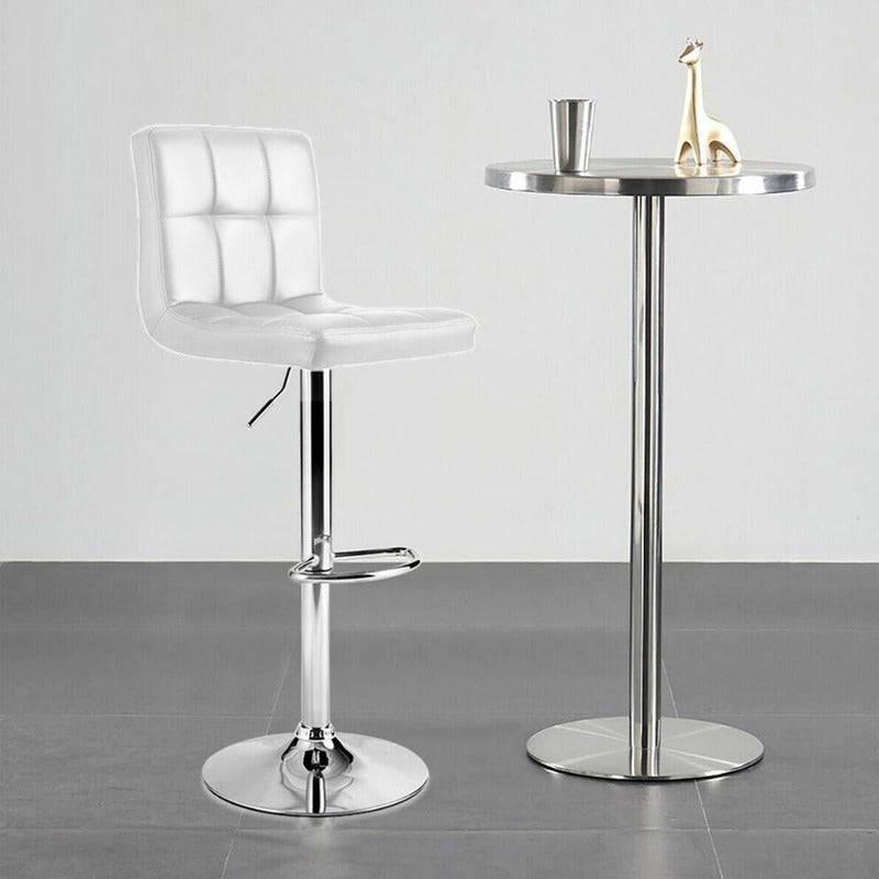 Silla Piso Bar Taburete Respaldo Ecocuero Altura Acolchados
