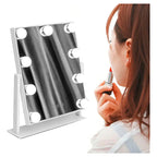Espejo Maquillaje Tocador 9 Luces Usb 3 Modos Luz Led 360°