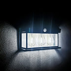 Farol Solar Aplique Pared 3 Ampolletas Led Sensor Luz Fría