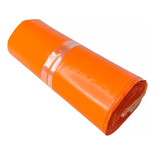 Pack 100 Bolsas Courier Embalaje Naranja Adhesivo 17x30cm