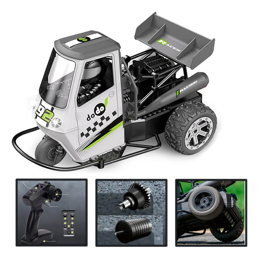 Motocicleta 3 Ruedas Rc Alta Velocidad 2.4ghz Modo Rtr
