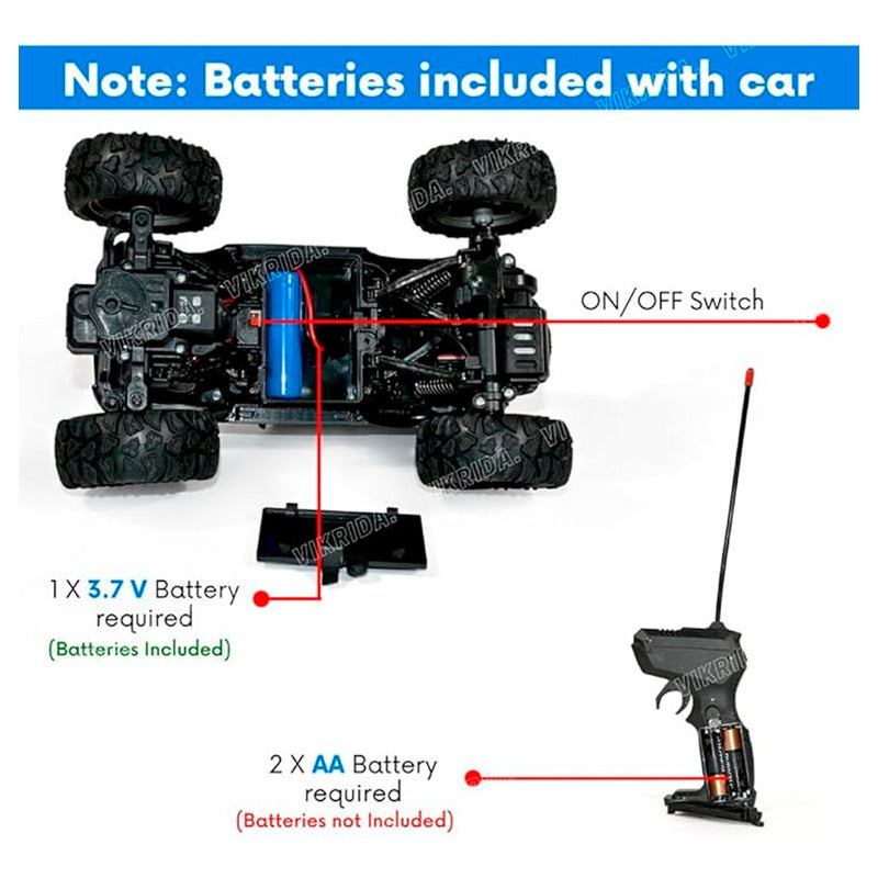 Auto Control Remoto Jeep Cross Country 2.4ghz Humo Y Luces