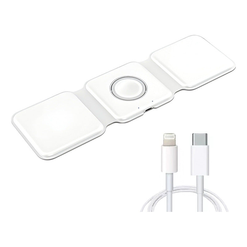 Cargador Inalámbrico Rapido Magnetico 3 En 1 Telefono Reloj
