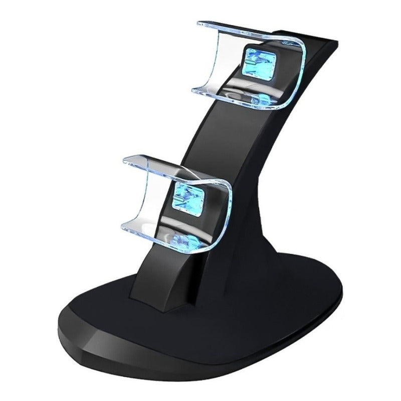 Base Cargador Para Dualshock 4 Con 2 Slot Carga Micro Usb