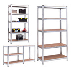 Estante Metalico 180x90x40 Para Oficinas Organizador Plateado