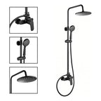 Columna De Ducha Acero Inoxidable Redondo 2 Salidas De Agua