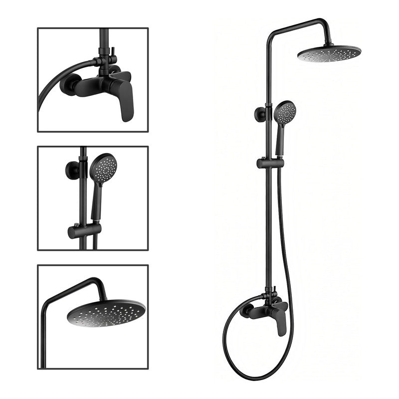 Columna De Ducha Acero Inoxidable Redondo 2 Salidas De Agua