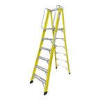 Escalera Industrial Plataforma Fibra De Vidrio 6 Peldaños
