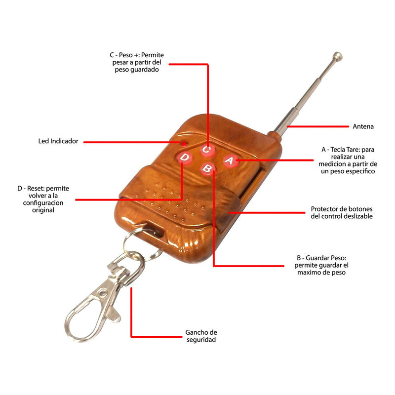 Balanza Romana Pesa Digital 3 Tonelada Con Gancho Industrial