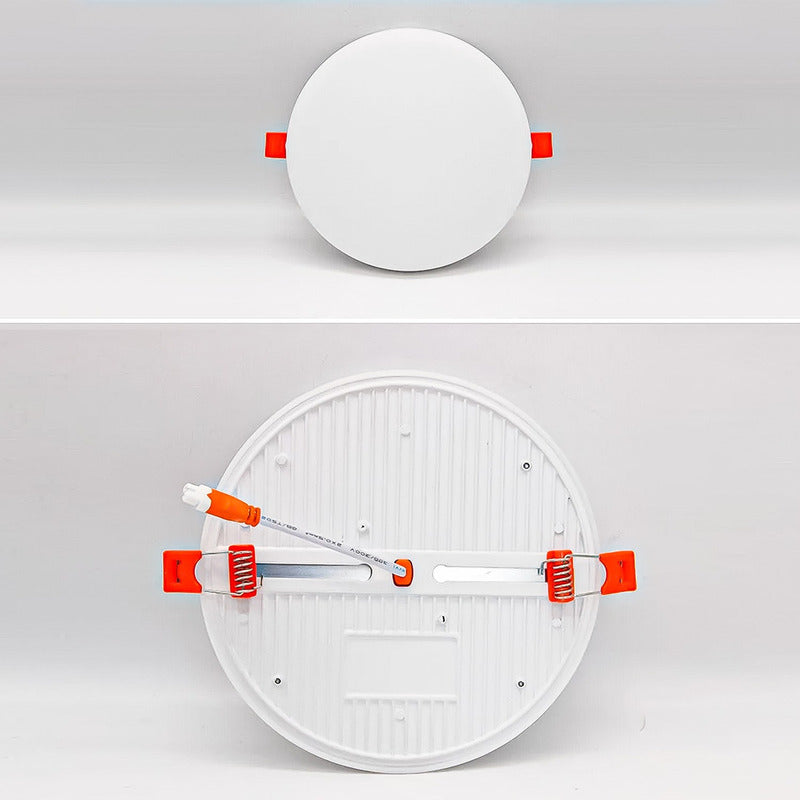 Pack 5 Foco Plafon Embutido 24w Sin Bordes Redondo Luz Fria