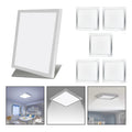 6 Foco Panel Led 48w 60x60cm Sobrepuesto Frio B. Blanco