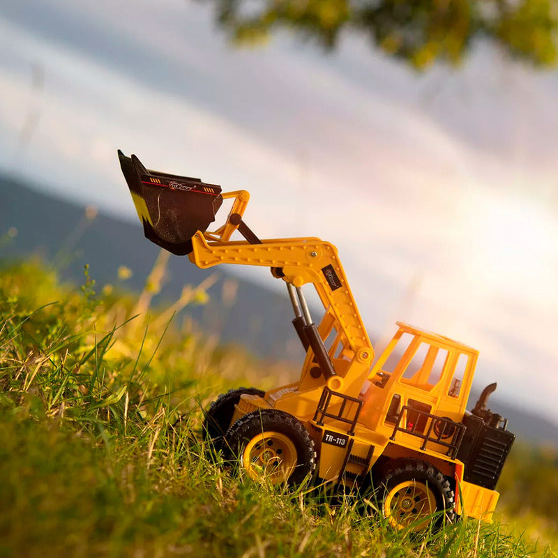 Excavadora Bulldozer A Control Sonido Humo Luz