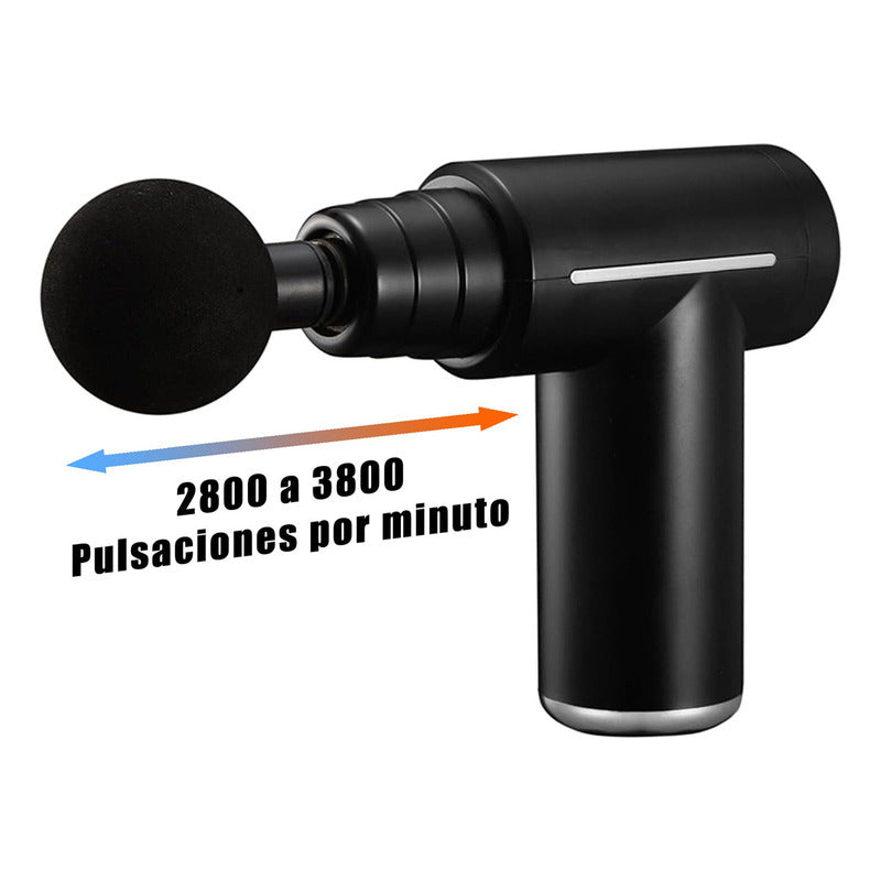 Pistola Masajeadora Fascial Gun 2 Frio Calor 6 Cabezales Lcd