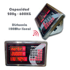 Balanza 600kg Cabezal Inalambrica 100mtrs Recargable 50x60cm