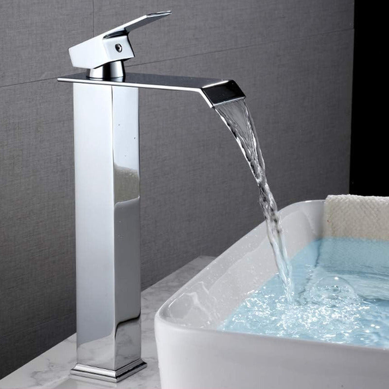 Llave Lavamanos Monomando Cascada Baño De Lujo Acero