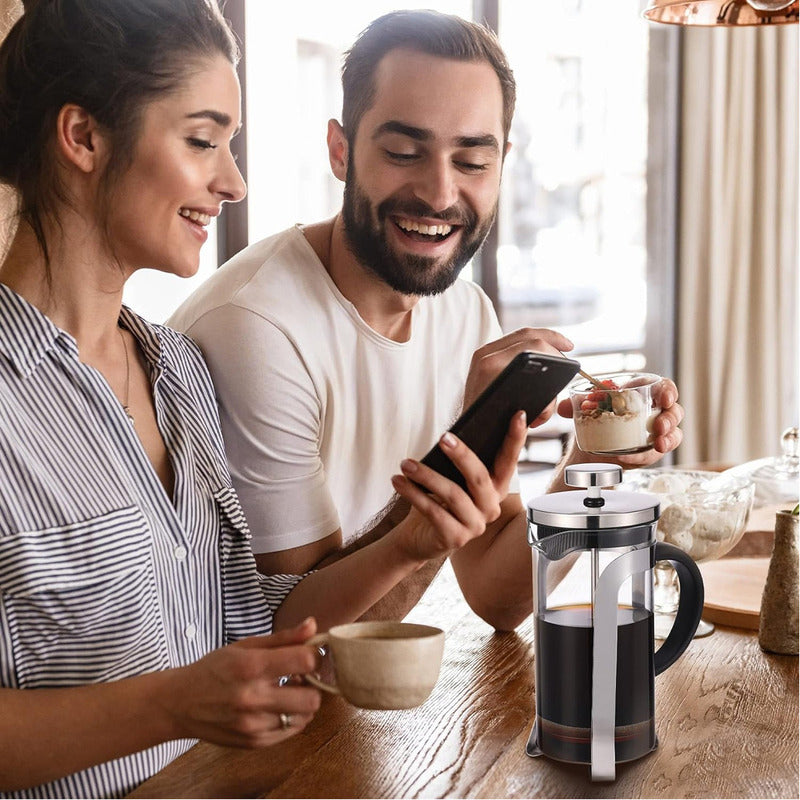 Prensa Francesa De Lujo Cromado Cafetera 350ml Coffee