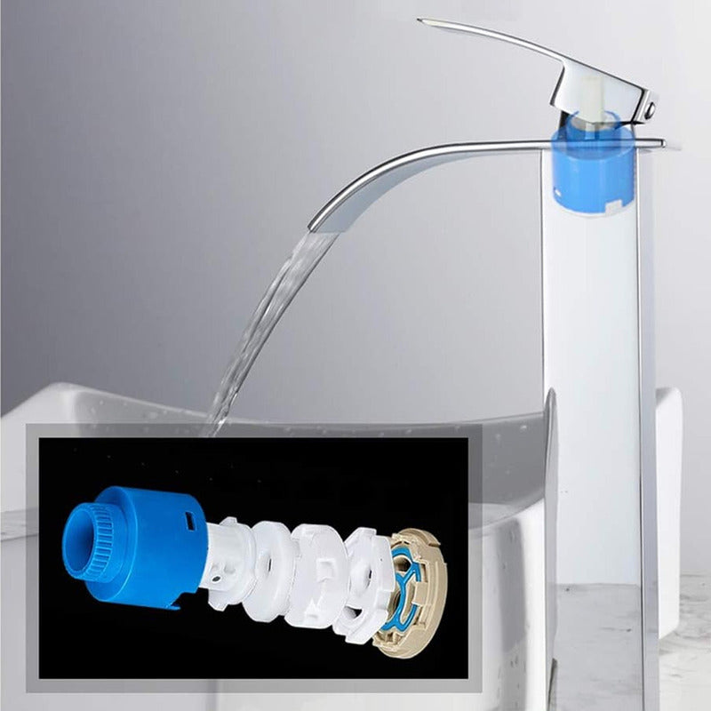 Llave Lavamanos Monomando Cascada Baño De Lujo Acero