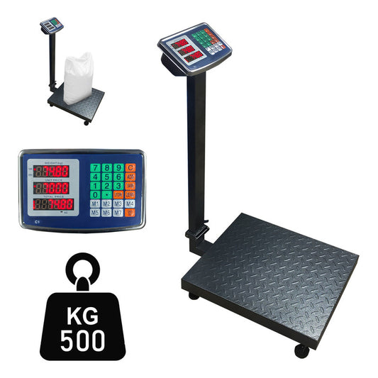 Balanza Industrial Pesa Digital 500 Kg Recargable Con Brazo