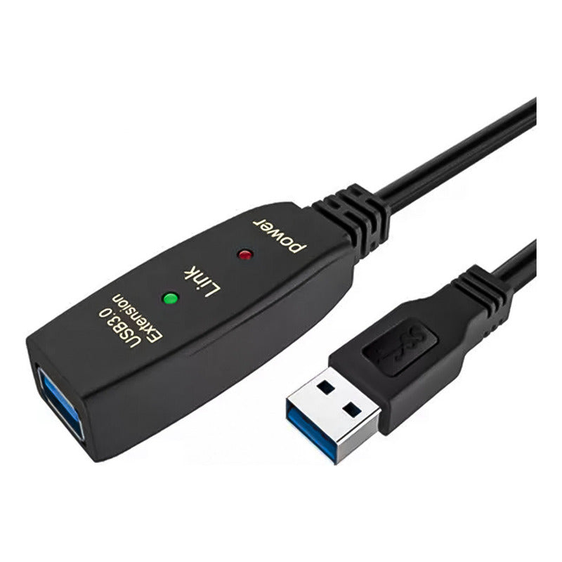 Cable Usb Activo 3.0 Extensión 5 Metros Macho A Hembra Led