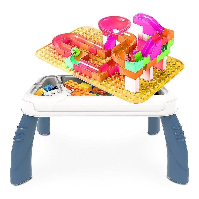 Mesa De Bloques Construccion Con 106 Piezas