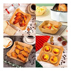 50 Forro Freidora Airfryer Papel Antiadherente Cuadrado 16cm