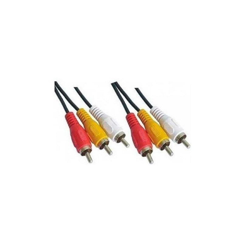 Cable De Video Rca 3x3 Audio Video 1.5 Metro Calidad Blister