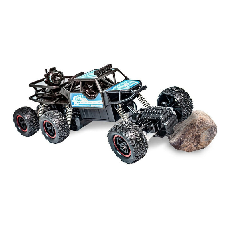 Auto A Control Remoto 6 Ruedas 4x4 Con Cañón Lanzador