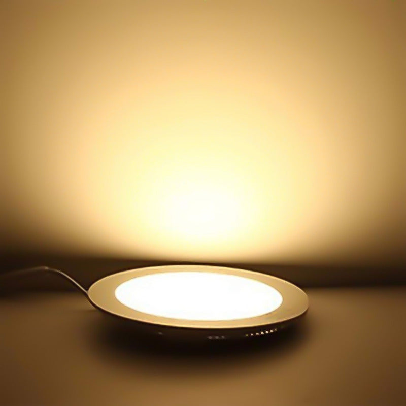 Pack 3 Foco Panel Plafon Led Embutido Redondo 18w Luz Calida
